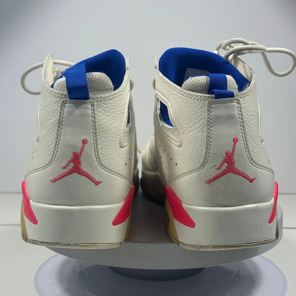 Nike Air Jordan 6‎ Retro Men 10.5 White Pink Blue Basketball Shoes